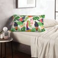 thumbnail image 5 of Plush Throw Pillow Covers, Cartoon Parrot Cute Plant Pillow Cases with Invisible Zipper, Breathable Microfiber Pillow Cases Standard Size for Sleeping Bedroom Sofa Living Room 20x30, 5 of 5