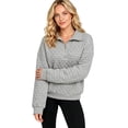 thumbnail image 4 of XIAOCHA Mens Quilted Half Zip Sweatshirt Relaxed Fit Sweatshirt Fall Daily Sweatshirts, 4 of 8