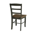 thumbnail image 4 of Set of 2 Solid Wood Madrid Ladderback Chairs in Hickory/Washed Coal, 4 of 11