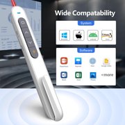 Presentation Clicker,Clicker for PowerPoint Presentations,PowerPoint Clicker with Pointer for Presentations,Pointer Clicker Presentation Remote - White