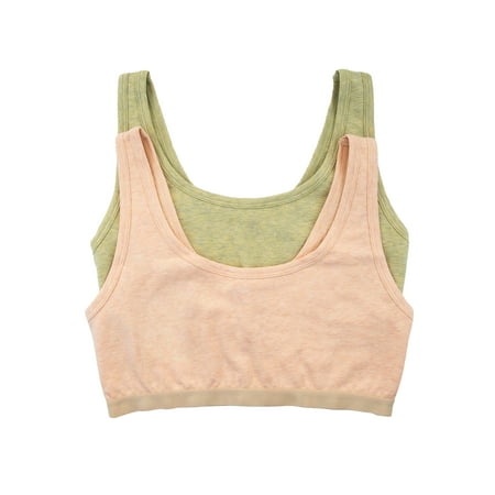 

Felina | Organic Cotton Stretch Bralette | 2-Pack (Aloe Wheat Small)