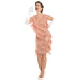 thumbnail image 4 of PrettyGuide Women's Flapper Dress Sequined Fringe 1920s Gatsby Party Cocktail Dresses Rose Gold with Accessories, Medium, 4 of 7