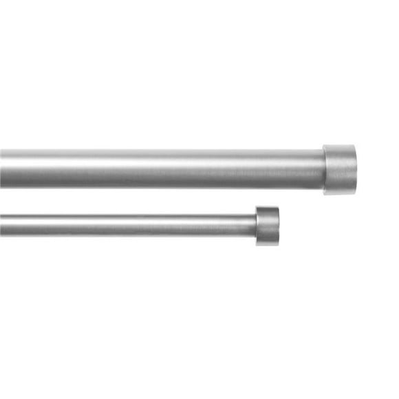 Umbra 244673-411-REM 1.25 in. Cappa Double Curtain Rod Extends From 36 to 72 in. - Brushed Nickel & Steel