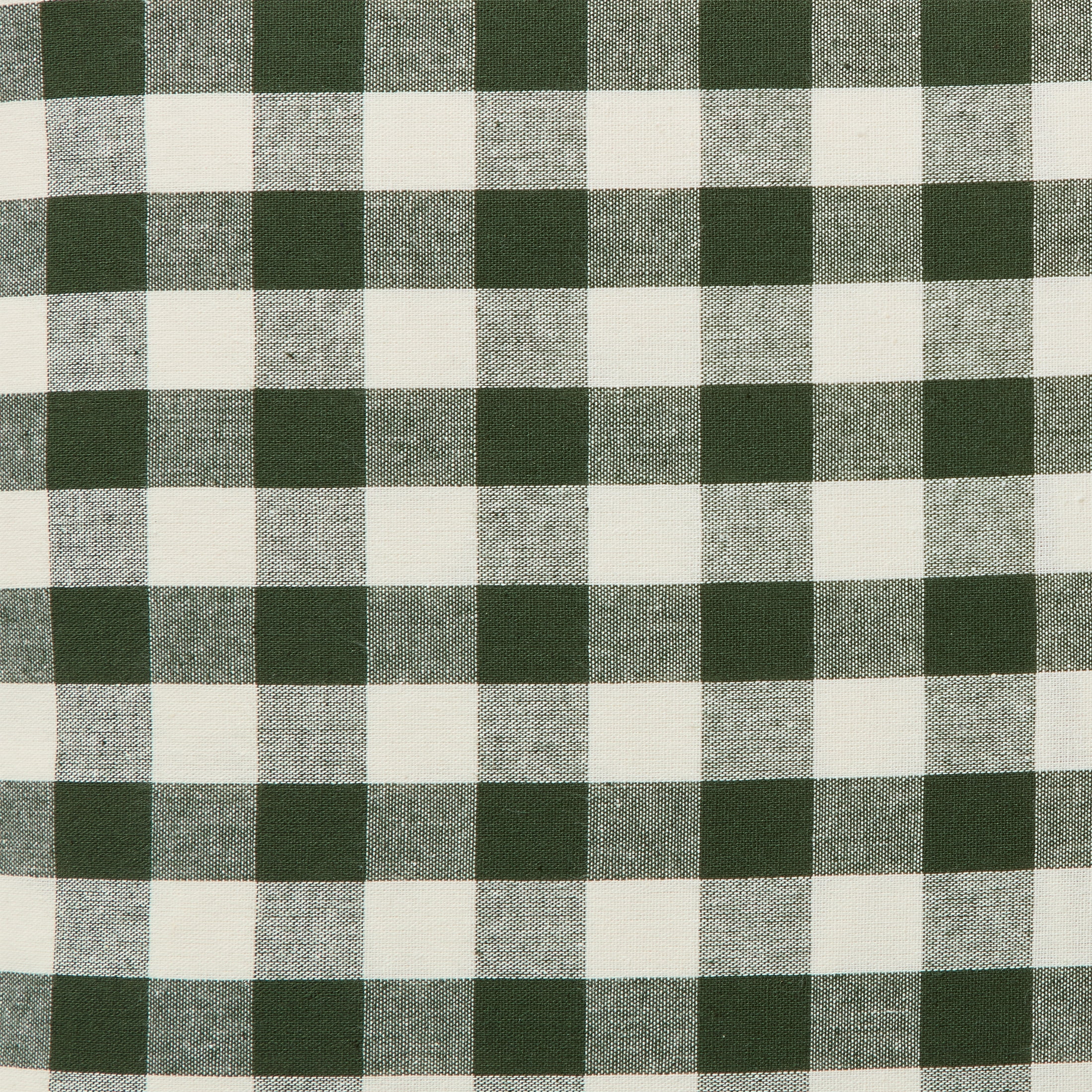 My Texas House 18 in x 18 in Ivory/Green Micro Gingham Decorative Pillow