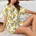 thumbnail image 6 of Womens Pajama Sets With Pocket, Cute Corn Food Lounge Sets Short Sleeve Sleepwear PJ Sets for Women, 6 of 6