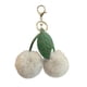 thumbnail image 2 of Llavero colgante de piel de conejo sintética y cerezas | Accesorio de simulación de cerezo y hoja | Adorno colgante de coche de felpa suave | Gancho de metal | Charm de bolso | 15x12x6cm | 1 Paquete, 2 of 6