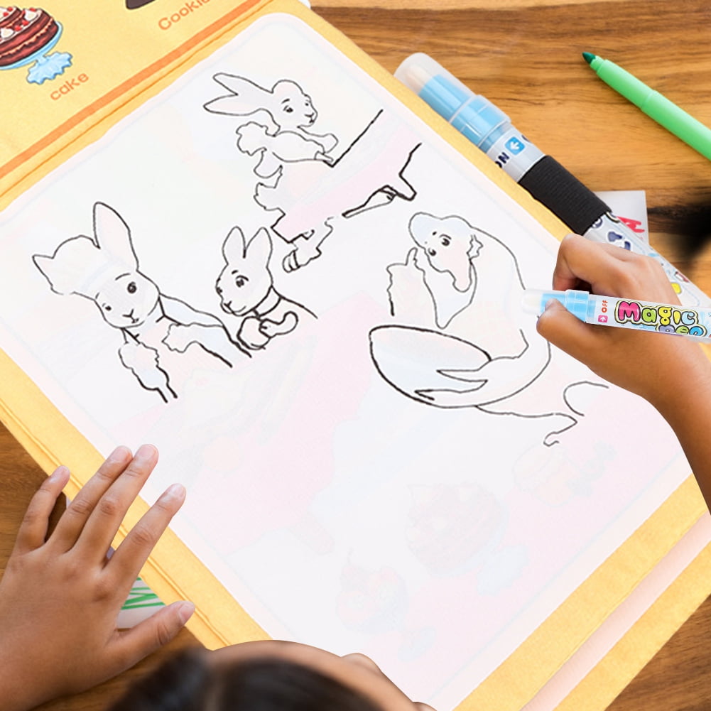 Download LYUMO Cartoon Water Watercolor Coloring Book with Water Pen for Kids Toddlers ,Cartoon ...