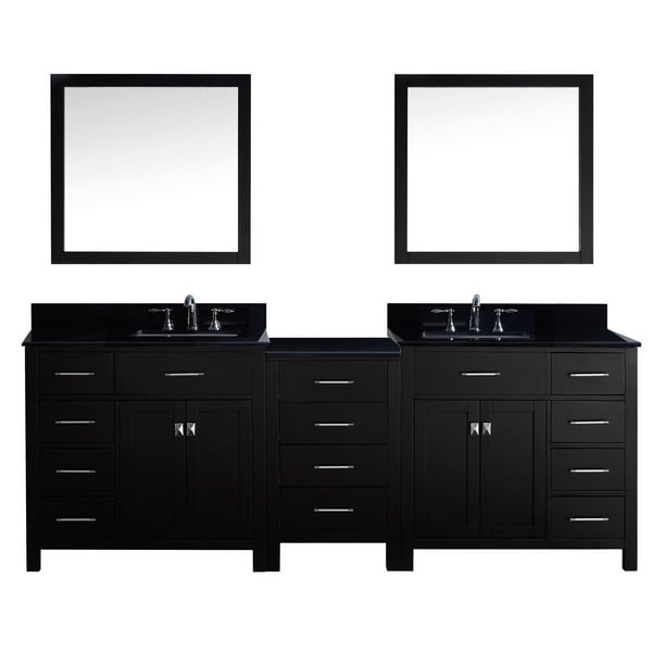 Virtu Usa Ine Parkway 93 Inch Espresso Double Vanity Black Granite Top Mirror Com Virtu Usa Ine Parkway 93 Inch, Espresso Double Vanity Mirrors