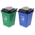 thumbnail image 1 of 2PCS Mini Curbside Trash and Recycle Can Set/Pencil Cup,Creative Dust Bin Supplies Holder(Blue + Green), 1 of 4