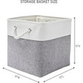 thumbnail image 4 of 13 x 13 Inch Storage Cubes,6 Pack Cube Storage Bins for Shelves，Fabric Collapsible Storage Bins with Handles, Foldable Storage Basket for Organizing Clothes, Toys, Books (White&Gray), 4 of 6