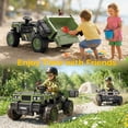 thumbnail image 5 of East doll 24V Powered Ride on Dump Truck, 24V 2 Seater Ride on Car for Big Kid, 24 Volt Ride on Toy with Powerful Wheels for Boy Girl, 4WD 400W Motor, 24V Ride Ons for Kid Aged 3-8Y, Green, 5 of 9