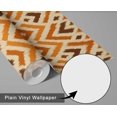 thumbnail image 6 of S4Sassy Minimal Leaf Wallpaper - Asian Style Wall Covering, 25" x 360" Self-Adhesive Vinyl Wall Paper, Decorative Walls Wrap, Easy DIY Walls Covering For Bedroom, Living Room - Orange, 6 of 9