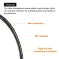 thumbnail image 4 of Spiral Cable Wrap 18ft 12mm Cable Management Sleeve Cord Organizer Flexible PE Computer Wire Black with Tape, 4 of 5