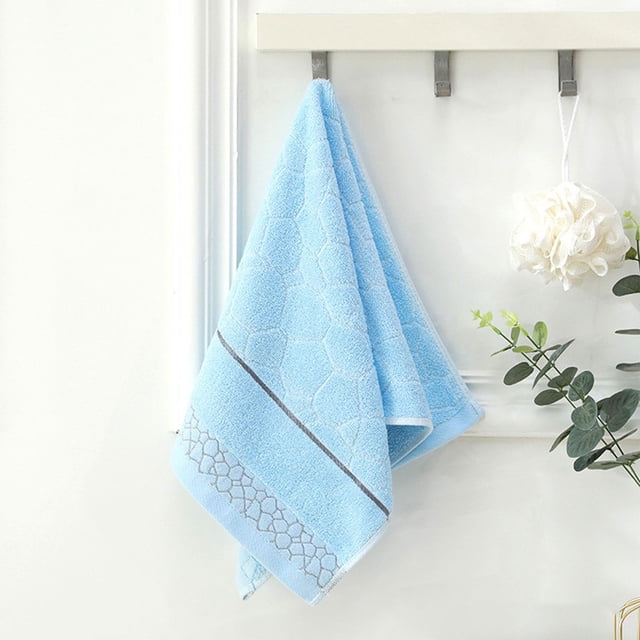 Towel Set, Soft Absorbent Fabric, Quick Drying, Gentle for Skin, for Bathing and Daily Face, Blue