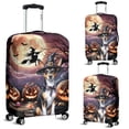 thumbnail image 2 of Spooky Halloween Night Witch Toy Fox Terrier Glowing Pumpkins Travel Luggage Cover Dog Lover Suitcase Dust Protective Decor - 12015, 2 of 5