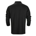 thumbnail image 3 of Men's Daily Polo Shirt Solid Color Long Sleeved T Shirt Breathable Casual Polos Undershirt, 3 of 7