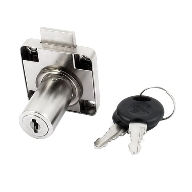 Cerradura de metal de 18 mm de diámetro para armario, buzón, gabinete y cajón con llaves