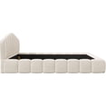 thumbnail image 4 of Queen Size Bed Frame Velvet Upholstered Queen Bed Frame Shell-Shaped Headboard for Bedroom, No Box Spring Needed, Luxury and Elegant Style Furniture, Easy Assembly, 4 of 7