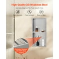 thumbnail image 3 of VEVOR Shower Niche, 13 x 25 x 4 inch Recessed Wall Niche Double-layer, with Hollowed-out Divider,Heavy-duty Stainless Steel Modern Shampoo Storage Organizer,Waterproof, Silver for Bathroom, 3 of 9