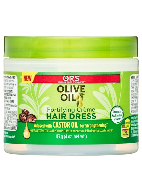 ORS Olive Oil Fortifying Crme Hair Dress for All Hair Types, Moisturizes & Strengthens, 4 oz