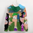 thumbnail image 5 of Phineas And Ferb Zip Up Hoodies Unisex Realistic 3D Print Sweatshirt Long Sleeve Hooded Jacket Coat M, 5 of 8