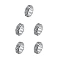 thumbnail image 1 of Minnieouse Anillo de banda grabado de acero inoxidable para fiesta de disfraces, nudillos, joyería para hombres, accesorios de regalos Type3 NO3, 1 of 6