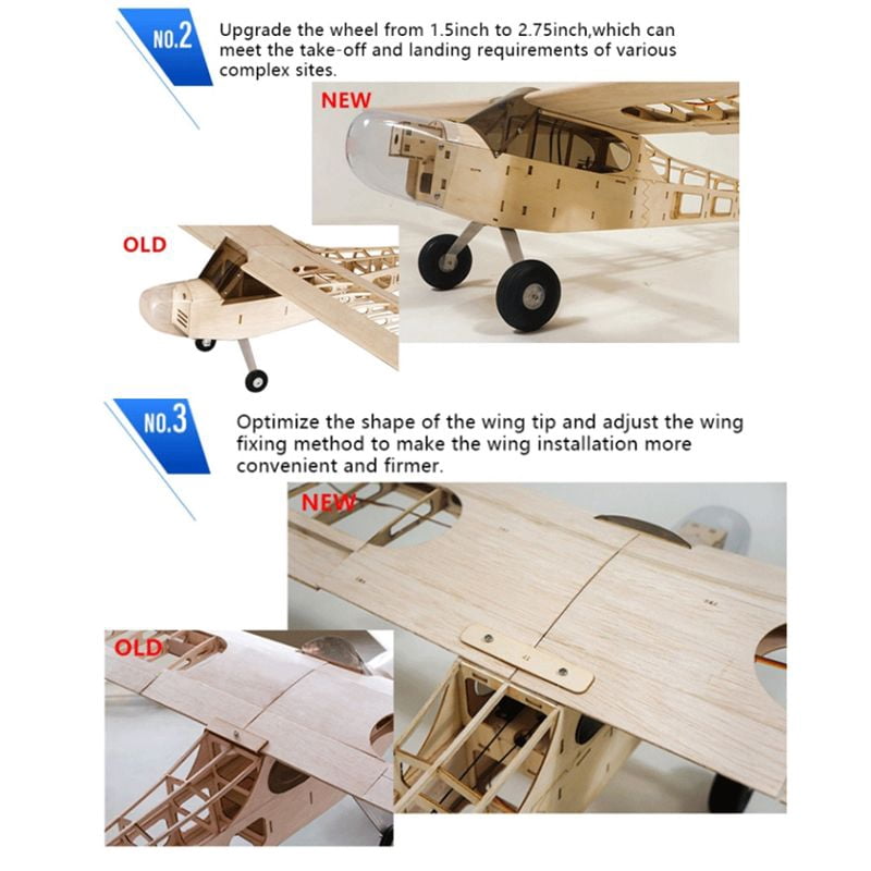 Wood RC Airplane 1.2M 30E 4CH Remote Control Aircraft KIT/PNP Version DIY Flying Model