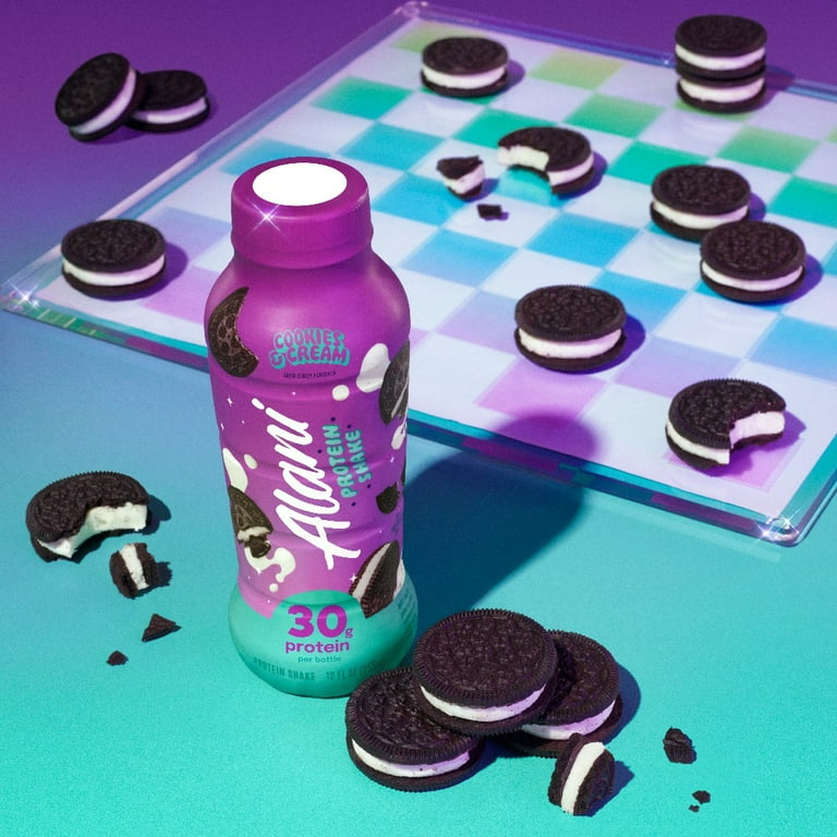 Alani Nu Protein Shake, Cookies & Cream, 12 fl oz, 4 Pack, Bottles