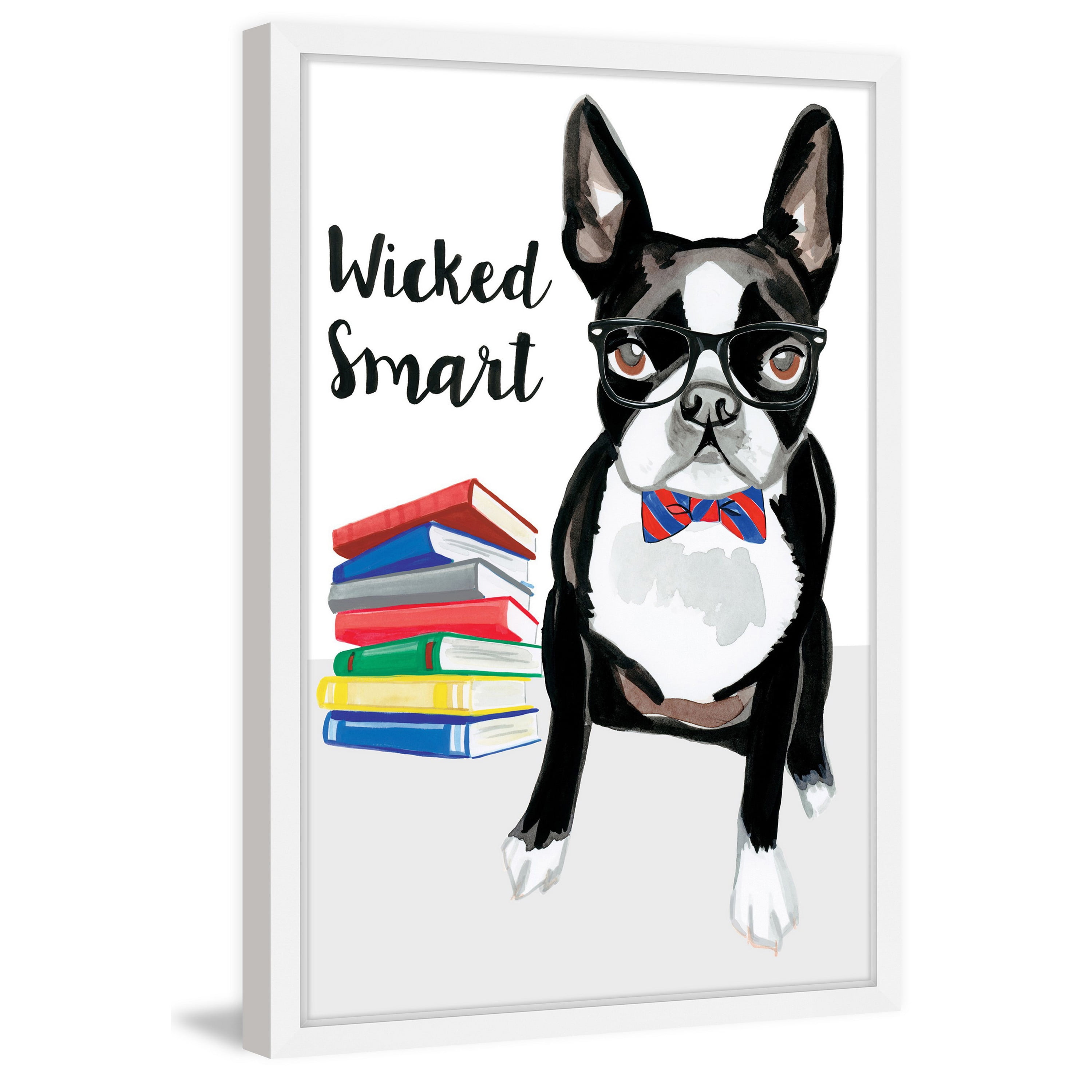 Marmont Hill "Smart Terrier" by Molly Rosner Framed Painting Print