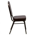 thumbnail image 3 of (10 PACK) Crown Back Banquet Dining Chair with Brown Vinyl - Commercial Quality Restaurant Chair, 3 of 7