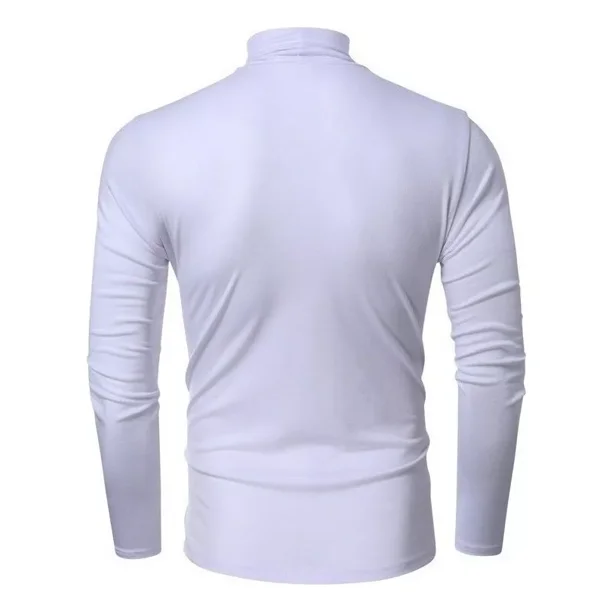 Camisa Cuello De Tortuga Blanca Hombre Playera Hombre Camisa