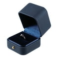 thumbnail image 4 of Unique Bargains 1Pc Single Ring Box Jewelry Storage Display Stand Ring Organizer Case Plastic Gift Box for Wedding Blue, 4 of 7