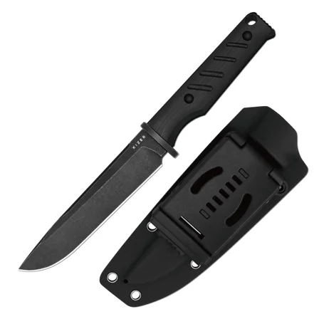 Kizer Camp 180 Fixed Pocket Knife AEB-L Blade G10 Handle With Sheath Survival Camping Big Size 1096A1