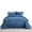 Midtone Blue, variant on Luxury Velvet Oversized Embroidered Quilted Bedding Set - Soft & Plush 3-Piece Comforter with Shams for All-Season Comfort