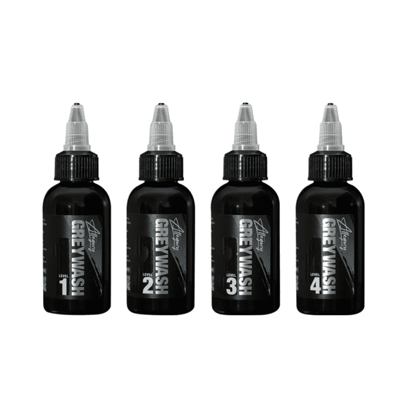 Allegory Tattoo Ink - Professional Tattooing Pigments - Greywash Set 2 oz