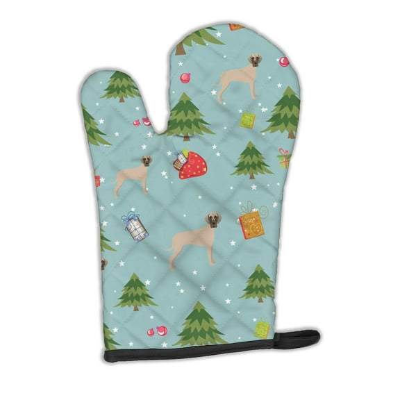 Christmas Fawn Natural Great Dane Oven Mitt