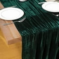 thumbnail image 4 of Hometravel Velvet Table Runner, 29x120 Inch Green Fabric Decor, Luxurious Thanksgiving Wedding Cloth for Year Round Use, 4 of 9