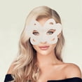 thumbnail image 5 of Unique Bargains 1 Pce Masque de Fête Fleur Papillon Pâte Blanche, 5 of 5