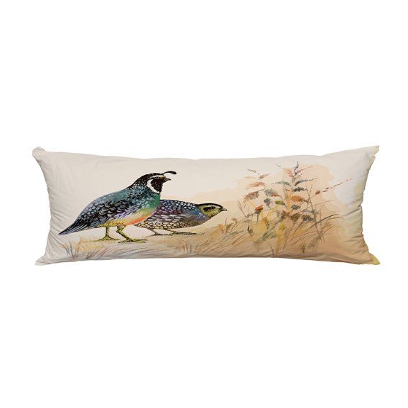 ECZJNT Watercolor Common Quails Pillow Cover Body Pillowcase Pillow Protector 20x60 Inch