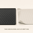 thumbnail image 5 of CRAZYMALL Set of 4 Heavy Duty Silicone Pet Feeding Mats, 1 of Each Color (Gray, Coffee Brown, Black, Mint Blue), 19x12 in Waterproof Dog & Cat Food Mat with 0.4" Raised Edge, 5 of 13