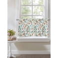 thumbnail image 4 of Boho Flower 2 Panel Kitchen Curtains for Small Windows, Spring Watercolor Paisley Floral Leaf Plant Bathroom Tier Curtain, Short Window Treatment for Bedroom/Living Room 55"x36", 4 of 6