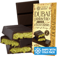 thumbnail image 5 of Ceres Gourmet Dubai Dark Chocolate Kunafa Pistachio Bar 3-Pack | Crispy Knafeh Pistachio Gift Set | 3 x 3.5oz (100g) | Perfectly Portioned | Shipped with Ice Packs, 5 of 8