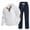 Navy, variant on Men's Corduroy Tracksuit 2 Piece Outfits, Long Sleeve Button Up Henley Shirts and Drawstring Pants Jogging Suits