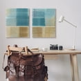 thumbnail image 3 of Stupell Industries Contemporary Brown & Blue Abstraction 2pc Canvas Art Set, 24 x 30 each, by Flora Kouta, 3 of 8