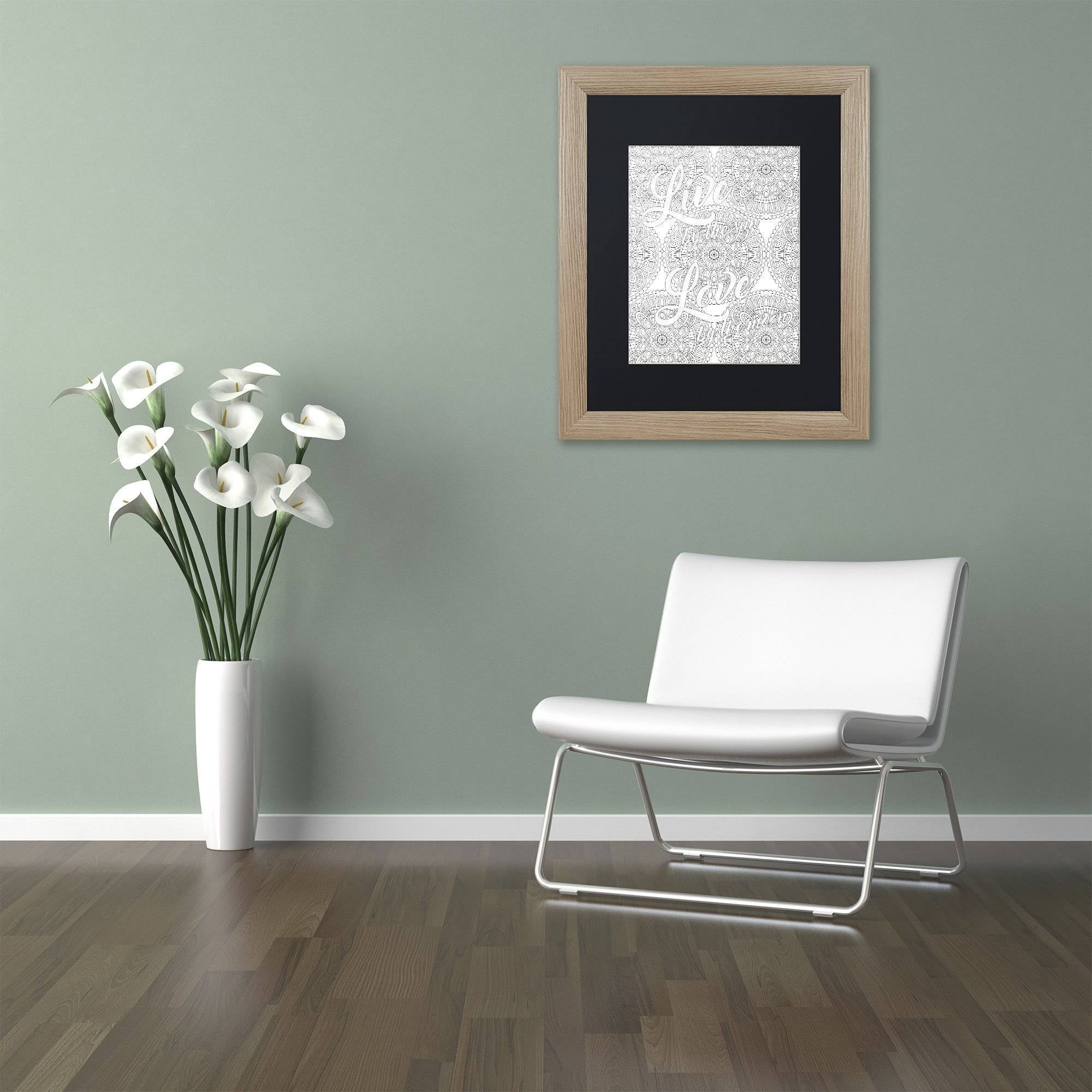 Trademark Fine Art "Inspirational Quotes 19" Canvas Art by Hello Angel, Black Matte, Birch Frame