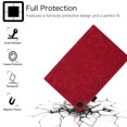 thumbnail image 3 of Galaxy Tab A7 10.4" Case SM-T500 T505, Allytech Premium PU Leather Folio Flip Folding Stand Shockproof Mandala Embossed Series TPU Back Cover for Sasmung Galaxy Tab A7 10.4-Inch, Red, 3 of 6