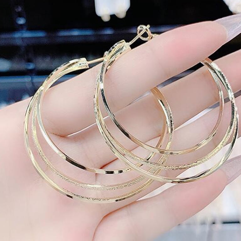 Full Circle Hoop Earrings, Gold Fill, Rose Gold Fill, or Sterling Silver 14K Gold Fill / Large - 2.5