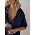 thumbnail image 6 of DOKOTOO Hoodies for Women Oversized Sweatshirts Casual Long Sleeve V Neck Waffle Hooded Sweatshirt S-2XL, 6 of 13