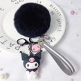 thumbnail image 1 of Hello Kitty Sanrio Kuromi pingüino Rana perro gato lindos llaveros con bola de pelo de conejo esponjoso mujer chica bolso colgante llavero regalos xuanjing unisex, 1 of 2