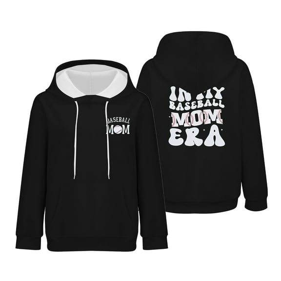 Holzkary Baseball Hoodies for Womens 2025 Collar Off The Shoulder Sweatshirt Baseball Mom Sweatshirt Funny Game Day Baseball Pullover Tops Fall Outfits Trendy Fashion Pullover Tops Black L